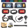 10L0L Deluxe Golf Cart Light Kit for Club Car DS 12V-60V, Full Headlight Taillight Kit with RGB Daytime Running Lamp Low High Beam Turn Signal Horn Brake Pad Hazard Blinker view 1