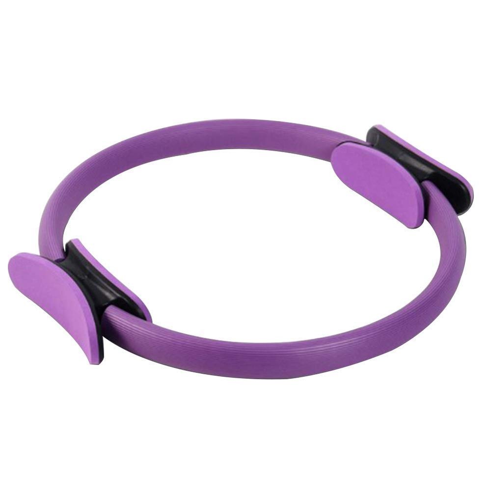 Pilates Circle Ring Resistance Exercise Workout Fitness Gym Yoga Ring Dual Band-Purple