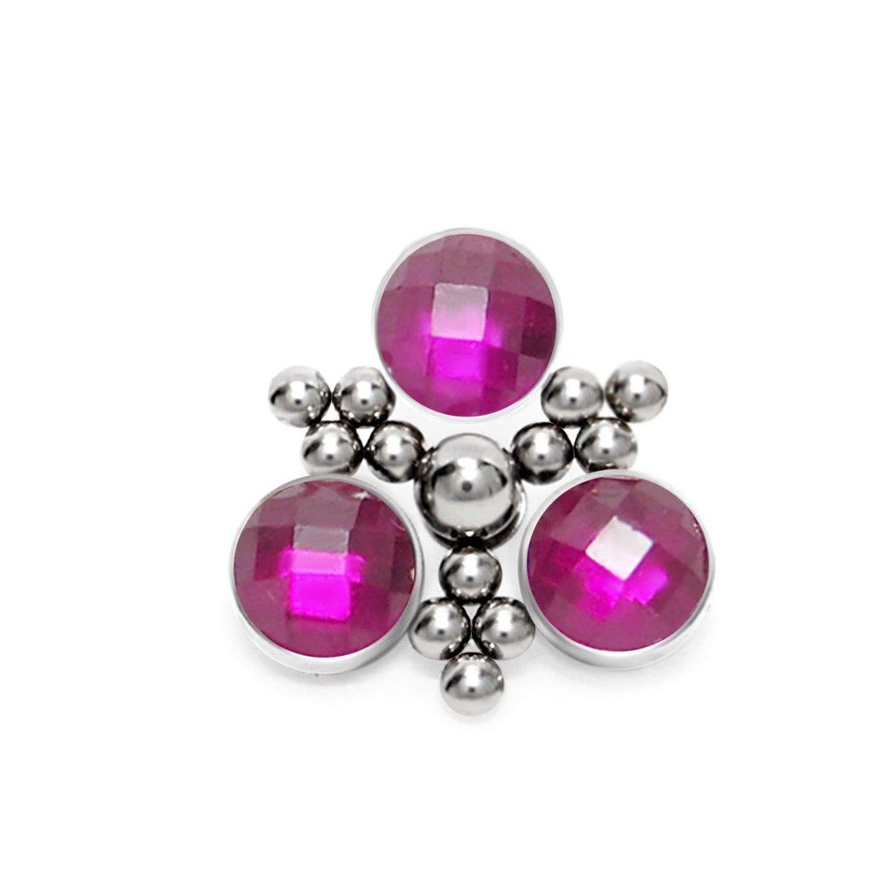 Dermal Piercing Top - Dermal Jewelry Surgical Steel - Microdermal Jewelry Top for Dermal Piercing - Dermal Anchor Top Threaded
