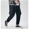 Andongnywell Slim Fit Mens Work Pants Cotton Jogging Pants Drawstring Baggy Sweatpants Hip Hop Trousers (Black,Medium) view 3