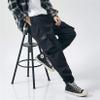 Andongnywell Slim Fit Mens Work Pants Cotton Jogging Pants Drawstring Baggy Sweatpants Hip Hop Trousers (Black,Medium) view 4