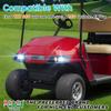 10L0L Deluxe Golf Cart Light Kit for EZGO TXT 1996-2013 12V-48V, Headlight Taillight with RGB Daytime Running Lamp Low High Beam Turn Signal Brake Pad Hazard Light view 2