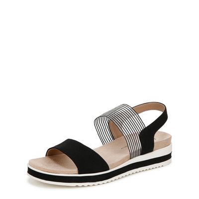LifeStride Womens Zing Sandal Black 8 M