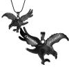 mingkejw Cremation Jewelry Eagle Urn Necklaces for Ashes Human Pet Keepsake Memorial Stainless Steel Urn Pendant,Customize view 1