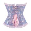 Kranchungel Corset Tops for Women: Renaissance Corset Bustier Shapewear - Halloween Costumes for Themed Parties Aged 25-35 Large Blue view 3