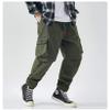 Andongnywell Slim Fit Mens Work Pants Cotton Jogging Pants Drawstring Baggy Sweatpants Hip Hop Trousers (Army Green,Medium) view 2