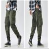 Andongnywell Slim Fit Mens Work Pants Cotton Jogging Pants Drawstring Baggy Sweatpants Hip Hop Trousers (Army Green,Medium) view 4