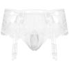 DINGGUANGHE-CUP Men's Thongs, Briefs Mens Panties Lingerie T-Back Brieft with Small Bowknot Underwear Underpants (Color : White, Size : One Size) view 1