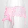 DINGGUANGHE-CUP Men's Thongs, Briefs Mens Panties Lingerie T-Back Brieft with Small Bowknot Underwear Underpants (Color : White, Size : One Size) view 3