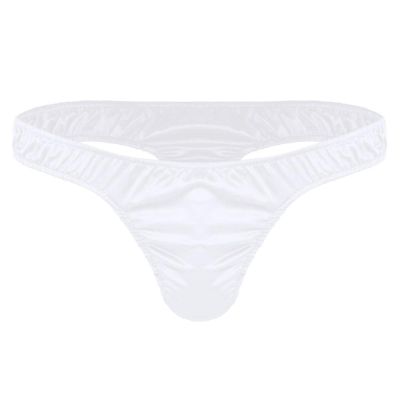 DINGGUANGHE-CUP Men's Thongs, Briefs Men Bikini Briefs Underwear Pouch Mesh Shorts Openwork Underpants for Swimming (Color : White, Size : Medium)