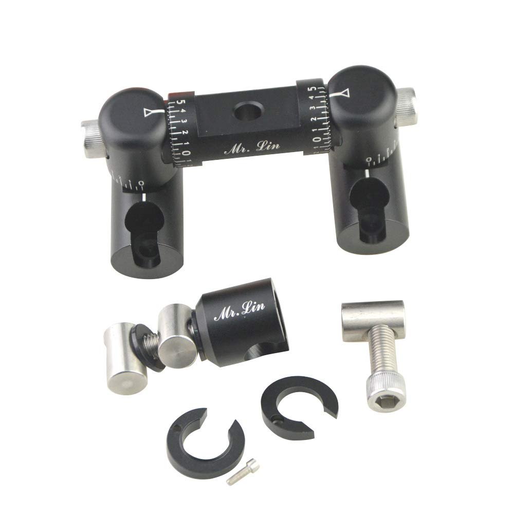ZSHJGJR Archery Bow Stabilizer Double Side V Bar Mount Quick Disconnect Bow Stabilizer for Compound Bow Recurve Bow (Black)