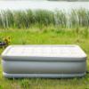 ALPHA CAMP Air Mattress with Built in Pump, Double High Inflatable Airbed Blow Up Mattress with Flocked Top, 18inch Twin Size for Camping Travel Guests Home, Storage Bag & Repair Patch Kit Included view 1
