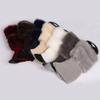 angwang Womens Winter Warm Crochet Knit Fur Trim Leg Warmers Cuffs Toppers Boot Socks Dark Gray view 2