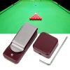 Vbestlife Mini Pocket Plastic Snooker Chalk Clip Billiards Pool Chalk Holder Cover Accessory Coffee Color view 3
