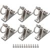 6 Pack Bimini Top 90Deck Hinge with Pin and Ring, 316 Stainless Steel, Free Installation Screws view 1