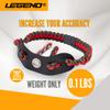 Legend 550 Paracord Bow Wrist Sling - Compound Bow Stabilizer & Hand Loop Carrier Archery Accessories - Adjustable Wrist Strap with Durable Leather Yoke, Strong Metal Grommets - Army Green - Red view 2