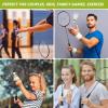Nalax Badminton Set,2 Player Badminton Rackets Carbon Fiber Badminton Racquet with 3 Shuttlecocks and 1 Carrying Bag,Badminton Backyard Games for Outdoor,Garden,Beach,Family Fun Game view 4