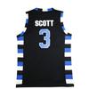 Mens One Tree Hill Scott Moive Basketball Jersey (#3 Black, X-Large) view 1