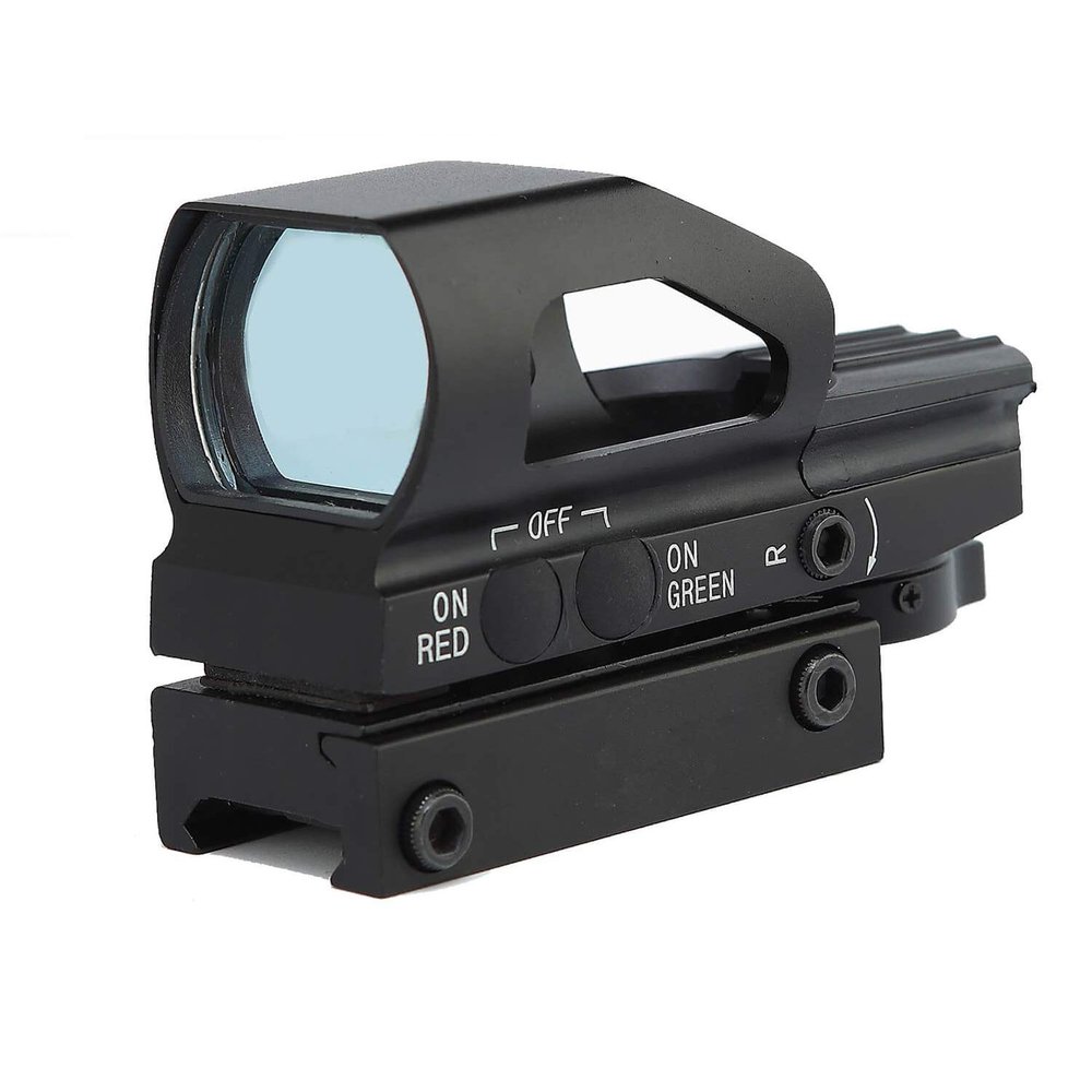 Aimsniper Red/Green Dot Sight (4 Reticles) Reflex Optics Gun Sight with ON & Off Switch for 20mm Mount Rail