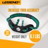 Legend 550 Paracord Bow Wrist Sling - Compound Bow Stabilizer & Hand Loop Carrier Archery Accessories - Adjustable Wrist Strap with Durable Leather Yoke, Strong Metal Grommets - Army Green - Green view 2