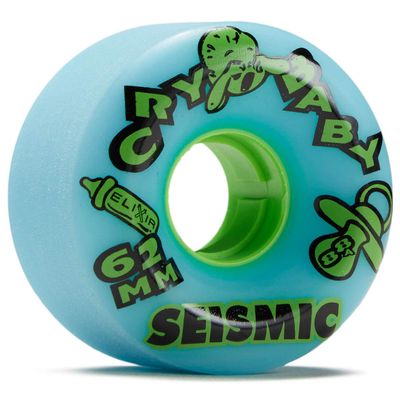 Seismic Crybaby 84a Longboard Wheels - Opaque Blue Elixer - 62mm