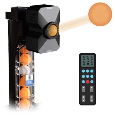 ASDQWER Table Tennis Robot with Ball Automatic Recycling Systems, Ping Pong Robot Machine with Catch Net, for Training Exercise,Tabletop Automatic Ping Pong Robot Machine