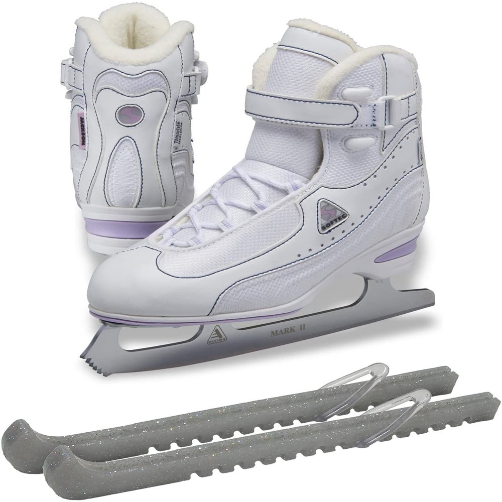 Jackson Ultima Cameo Vantage CS7000 Women's Figure Ice Skates Adult Size 10 Bundle with Free Bag and Guardog Skate Guards