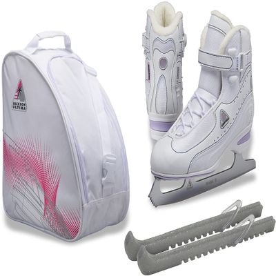 Jackson Ultima Cameo Vantage CS7000 Women's Figure Ice Skates Adult Size 10 Bundle with Free Bag and Guardog Skate Guards