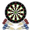 LinkVisions Sisal/Bristle Dartboard with Staple-Free Bullseye and 12 Steeltip Darts Plus Strong Aluminium Shaft, 17.8" 1.5", Moundting Kits Included view 1