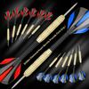 LinkVisions Sisal/Bristle Dartboard with Staple-Free Bullseye and 12 Steeltip Darts Plus Strong Aluminium Shaft, 17.8" 1.5", Moundting Kits Included view 4