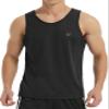EZRUN Men's Tank Tops Quick Dry Workout Swim Beach Shirts Sleeveless Shirts for Bodybuilding Gym Fitness Training Black view 1