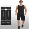 EZRUN Men's Tank Tops Quick Dry Workout Swim Beach Shirts Sleeveless Shirts for Bodybuilding Gym Fitness Training Black view 4