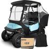 10L0L 4-Passengers Golf Cart Driving Enclosure for Club Car Precedent, 600D Clear Window Rain Cover, All Weather Waterproof Windproof Snowproof Storage Covers(Black) view 1