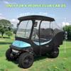10L0L 4-Passengers Golf Cart Driving Enclosure for Club Car Precedent, 600D Clear Window Rain Cover, All Weather Waterproof Windproof Snowproof Storage Covers(Black) view 2