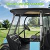 10L0L 4-Passengers Golf Cart Driving Enclosure for Club Car Precedent, 600D Clear Window Rain Cover, All Weather Waterproof Windproof Snowproof Storage Covers(Black) view 3