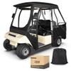 10L0L Golf Cart 4 Passenger Driving Enclosure for Club Car DS 2+2, 4-Sided Clear Window Rain Cover All Weather Waterproof Windproof Snowproof view 1