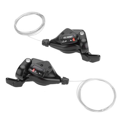 Gear Shifter, 1 Pair Speed Shifter Lever, Shifter Replacement, Front Derailleur Shifter, Handle Gear Shifter for Bike, Aluminum Alloy MTBMountain Derailleur Transmission(3x7)