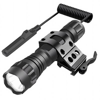 BESTSUN LED Weapon Light, 2000 Lumen Super Bright Tactical Flashlight Matte Black Picatinny Flashlight with Quick Release Offset Mount Waterproof Hunting Light, Pressure Switch Included
