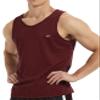 EZRUN Men's Tank Tops Quick Dry Workout Swim Beach Shirts Sleeveless Shirts for Bodybuilding Gym Fitness Training Burgundy view 2