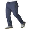 BASUDAM Men's Athletic Pants Thin Lightweight Quick Dry Zipper Pockets Outdoor Sports Pants for Running Jogging Hiking Dark Blue M view 1