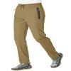 BASUDAM Men's Athletic Pants Thin Lightweight Quick Dry Zipper Pockets Outdoor Sports Pants for Running Jogging Hiking Khaki XL view 1