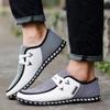 1pair Versatile Driving Shoes for Men Comfortable and Casual Footwear Stylish Loafers for Everyday Use White view 2