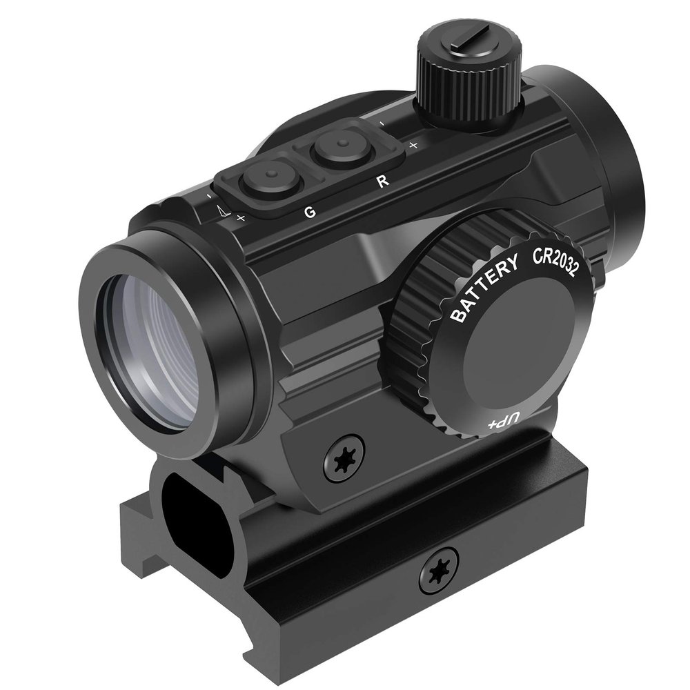 Feyachi RDS-36 1x22mm 5 MOA Red & Green Dot Sight Red & Green Dot Scope with 0.83 Riser Mount Absolute Co-Witness Height