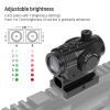 Feyachi RDS-36 1x22mm 5 MOA Red & Green Dot Sight Red & Green Dot Scope with 0.83 Riser Mount Absolute Co-Witness Height view 2