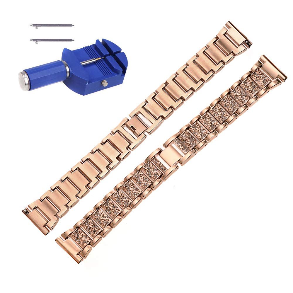 Gear S3 Frontier SM-R765V Watchband,Comfortable Only fit 22mm Replacement Band Stainless Steel Strap Watchband Disassembly Tool Compatible with Samsung Gear S3 Frontier SM-R765V Verizon