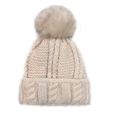 ZHANG Hat Scarf Set Womens Winter Knit Slouchy Beanie Hat Warm Skull Ski Cap Faux Fur Pom Pom Hats for Women/Women's Knit Hat/for Women (Color : E)