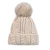 ZHANG Hat Scarf Set Womens Winter Knit Slouchy Beanie Hat Warm Skull Ski Cap Faux Fur Pom Pom Hats for Women/Women's Knit Hat/for Women (Color : E) view 1