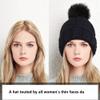 ZHANG Hat Scarf Set Womens Winter Knit Slouchy Beanie Hat Warm Skull Ski Cap Faux Fur Pom Pom Hats for Women/Women's Knit Hat/for Women (Color : E) view 2