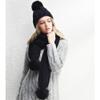 ZHANG Hat Scarf Set Womens Winter Knit Slouchy Beanie Hat Warm Skull Ski Cap Faux Fur Pom Pom Hats for Women/Women's Knit Hat/for Women (Color : E) view 3