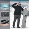 33,000ft Men's Fleece Lined Pants Softshell Ski Snow Pants Waterproof Outdoor Hiking Insulated Winter Pants Cool Grey view 2
